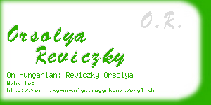 orsolya reviczky business card